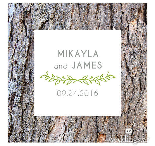 Woodland Personalized Wedding Cake Topper