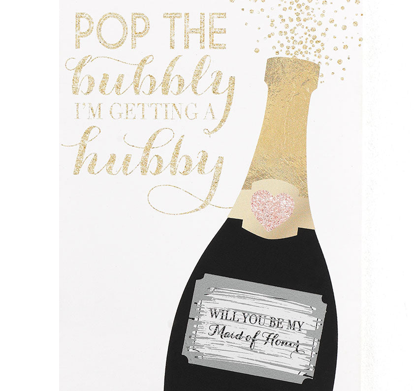 Champagne Scratch Off Card - Will You Be My Maid of Honor