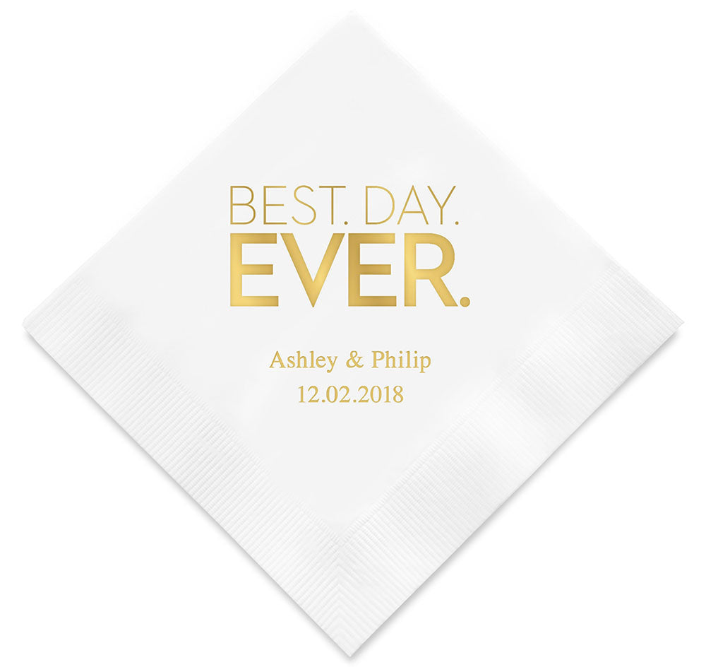 Best Day Ever Personalized Napkins