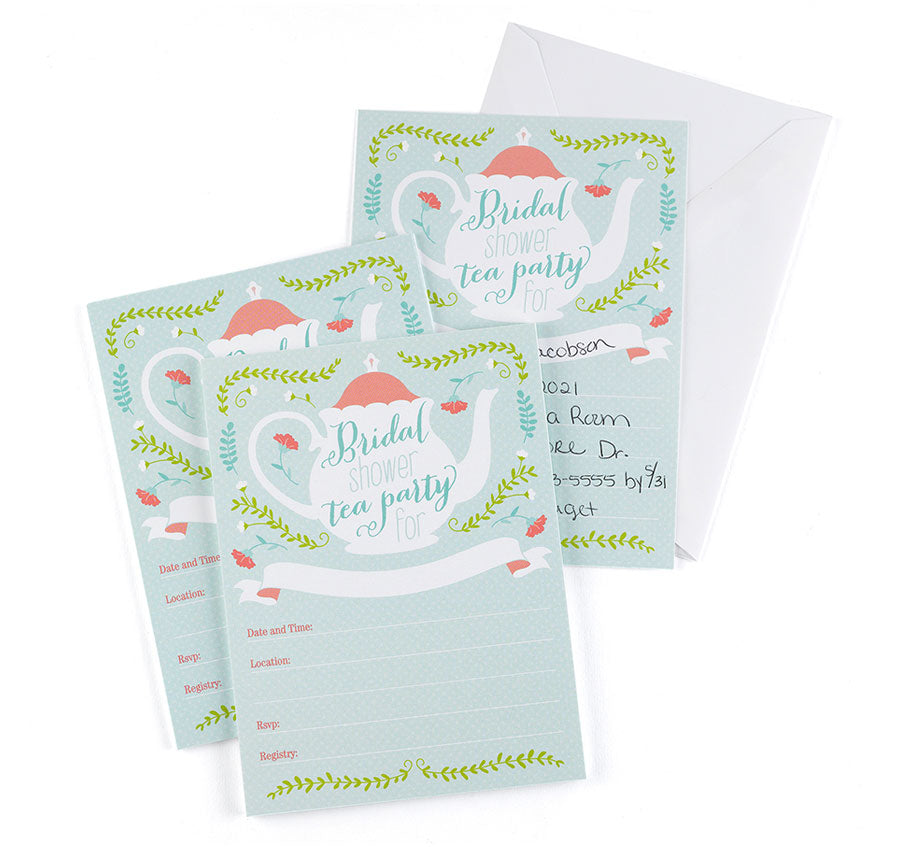 Tea Time Bridal Shower Invitation