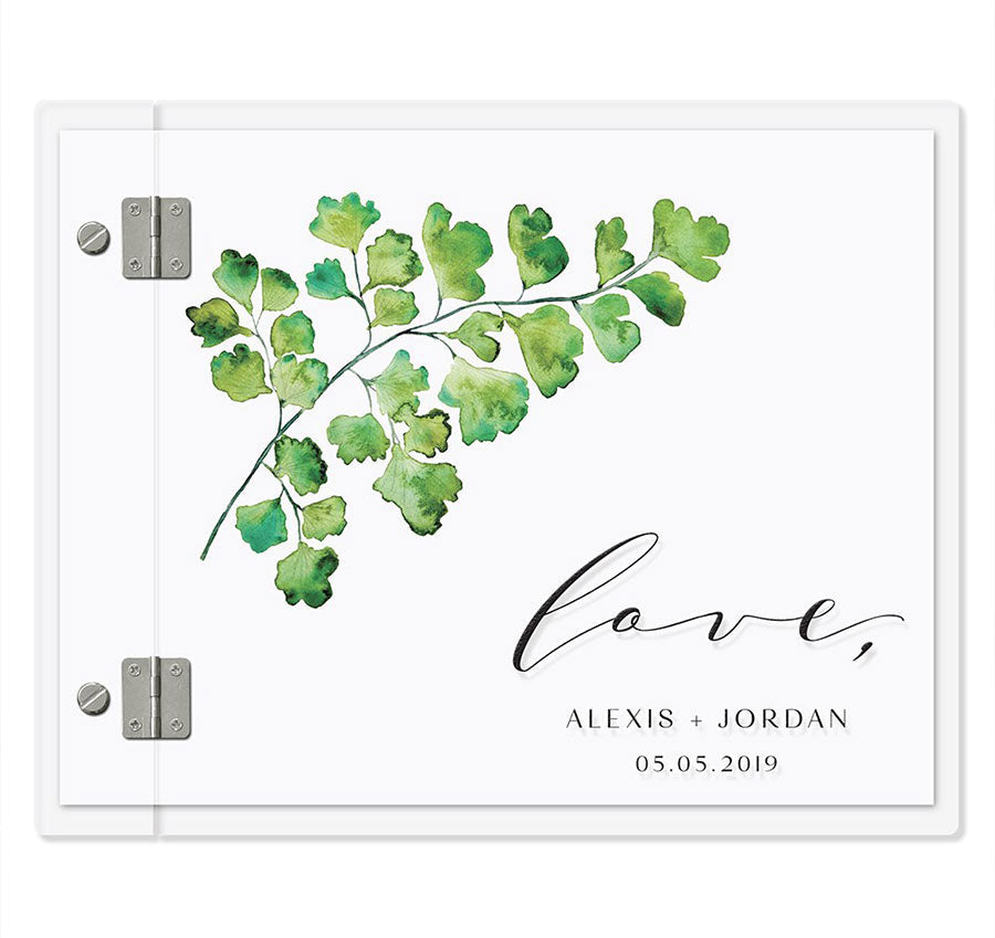 Modern Couple Love Acrylic Wedding Guest Book