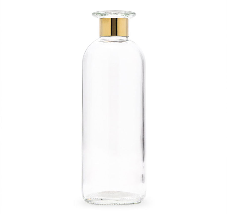 Glass Bottle Flower Vase - Round