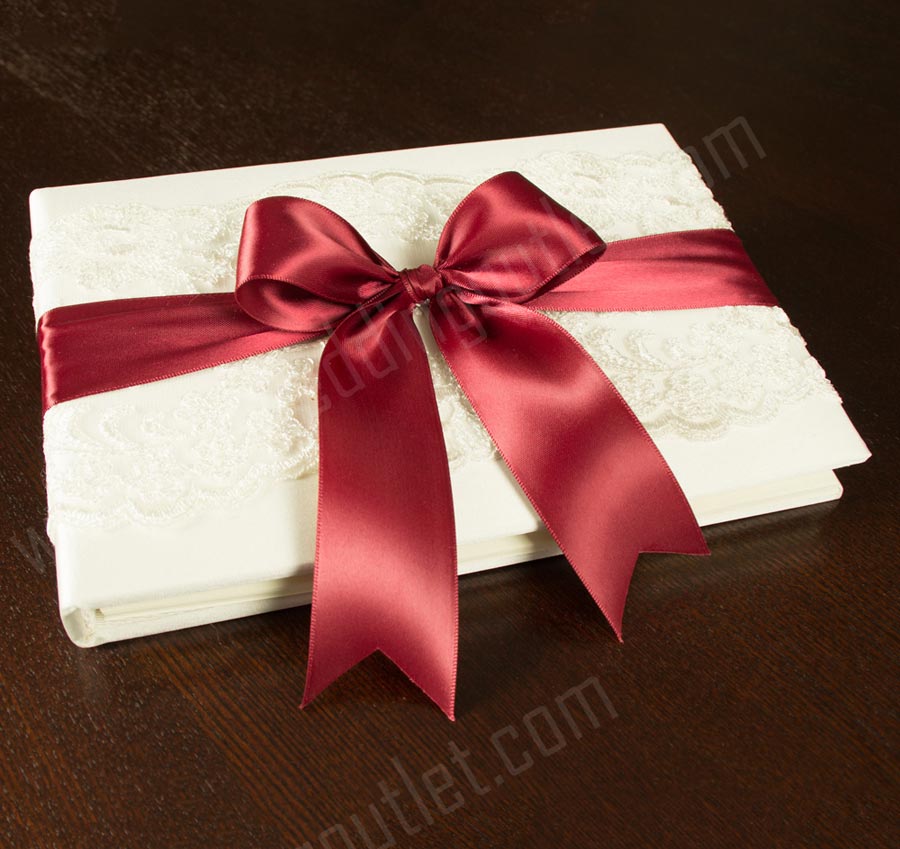 Chantilly Lace Custom Wedding Guest Book