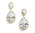 Couture Cubic Zirconia Pear-Shaped Bridal Earrings