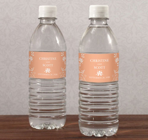 Forget Me Not Wedding Water Bottle Labels