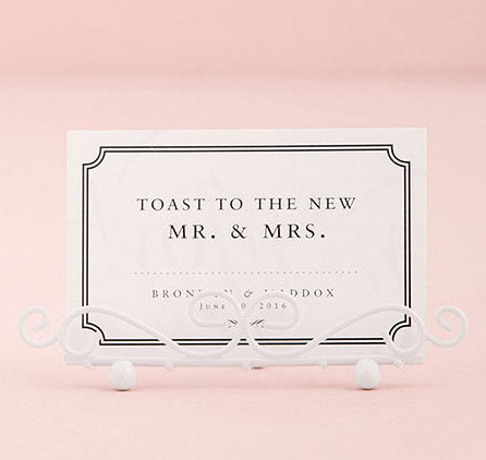 Ornamental Wire Stationery Holders Low - White