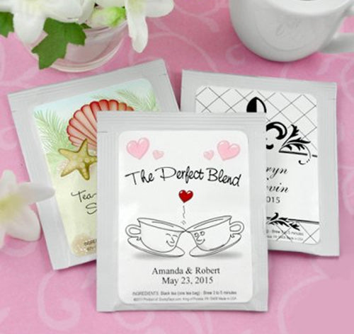 Personalized Tea Bag Wedding Favors