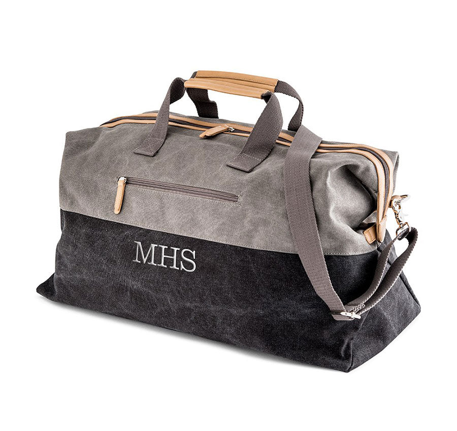 Black &amp; Gray Groomsmen Travel Bag