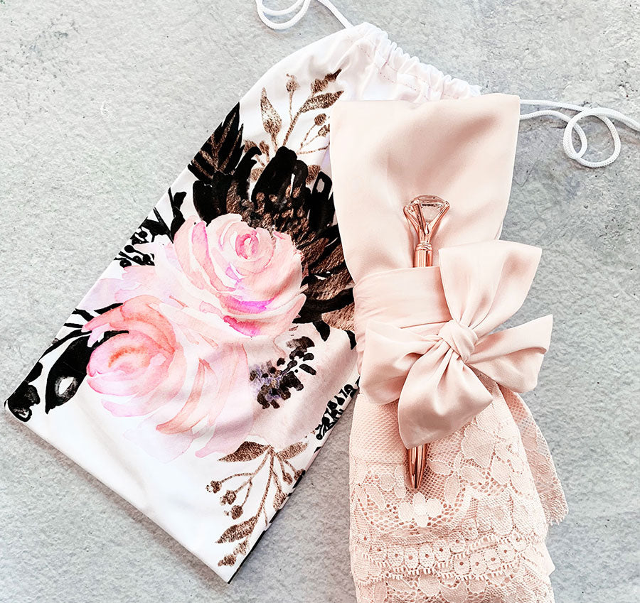 Floral Bridesmaid Robe Pouch