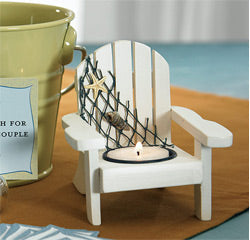 Wooden Deck Chair Candle Favors (Set of 4)