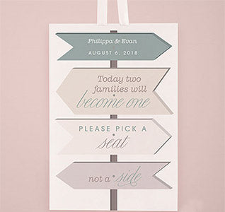 Pick A Seat Directional Wedding Sign