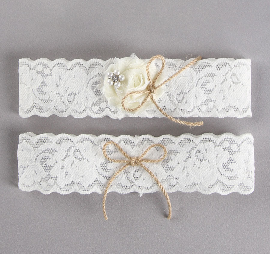 Emma Bridal Garter Set Small / Ivory Emma Bridal Garter Set Small / Ivory