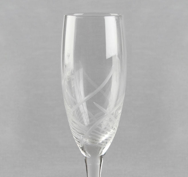 Etched Design Wedding Toasting Flutes