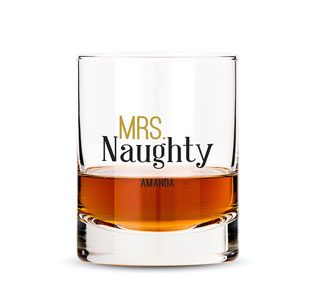 Personalized Whiskey Glass - Mrs. Naughty