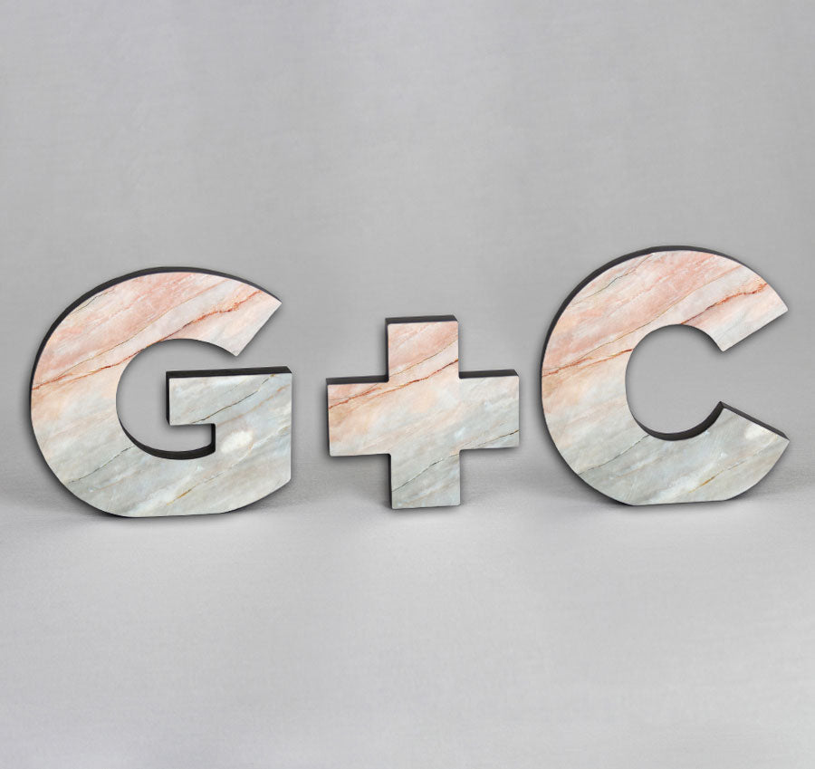 Letter Plaque Set with Plus Sign