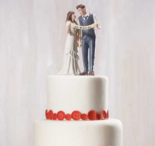 Vintage Bride &amp; Groom Cake Topper