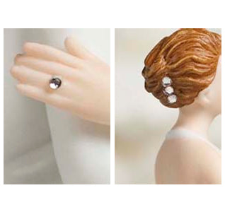 Romantic Lesbian Brides Cake Topper