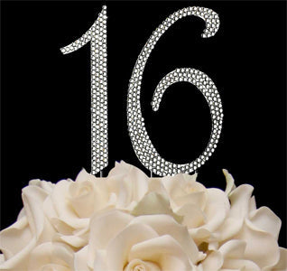 Sweet 16 Swarovski Crystal Cake Top