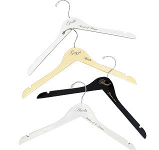 Custom Wedding Hangers - White Wooden Hangers