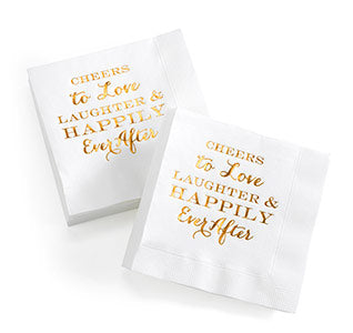 Cheers &amp; Love Cocktail Wedding Napkins