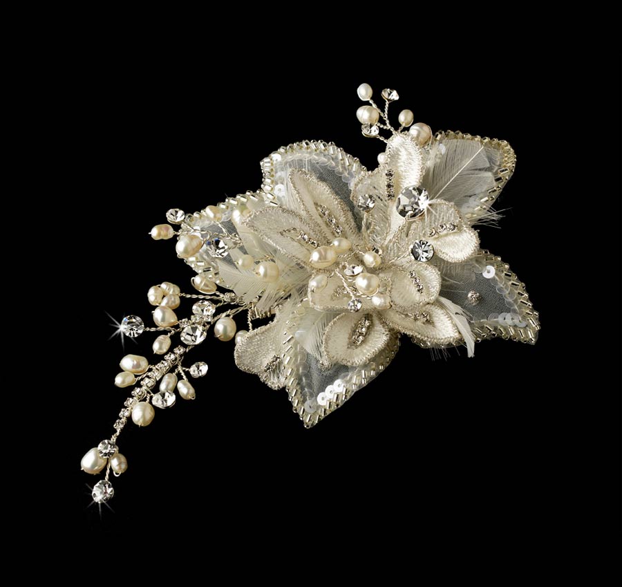 Crystal &amp; Freshwater Pearl Bridal Hair Comb
