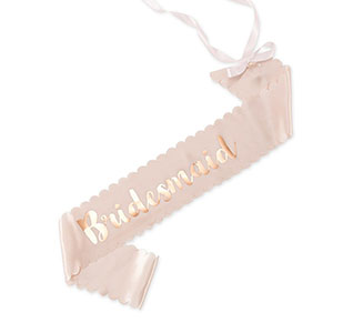 Blush Satin Bridesmaid  Sash