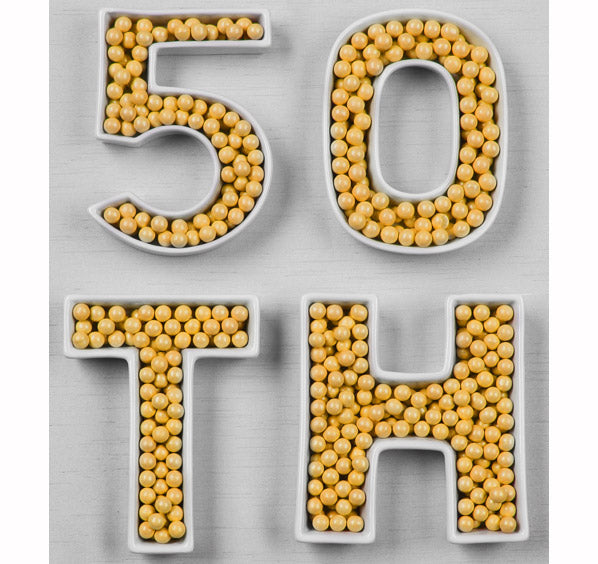50TH Ceramic Letter Dishes