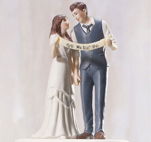 Vintage Bride &amp; Groom Cake Topper