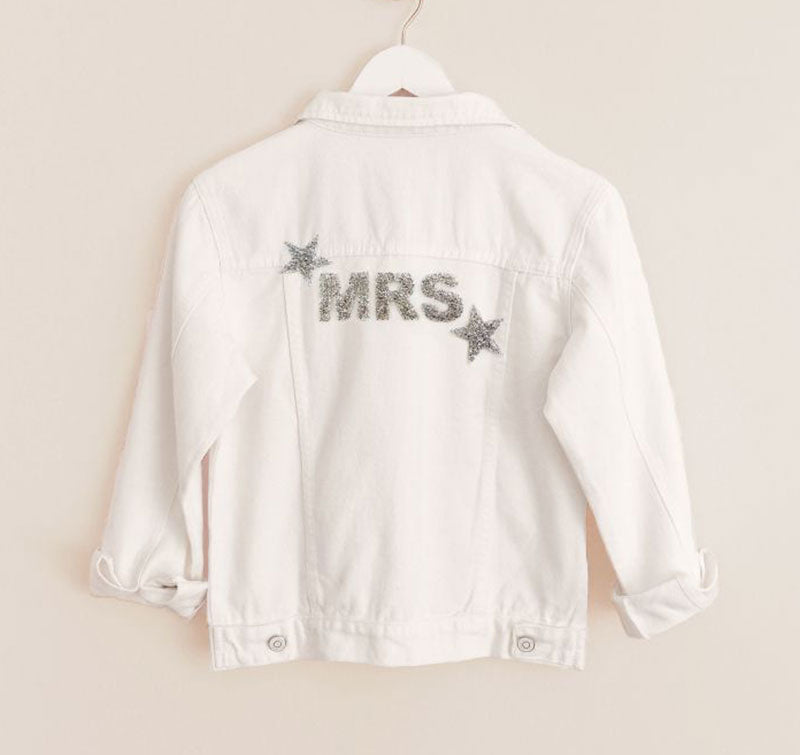 Sparkle White Jean Jacket