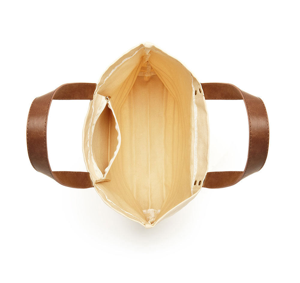 Stripe Canvas Bridesmaid Tote Bag - Metallic Gold