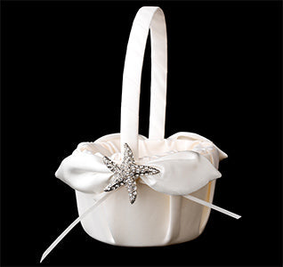 Rhinestone Starfish Brooch Flower Basket