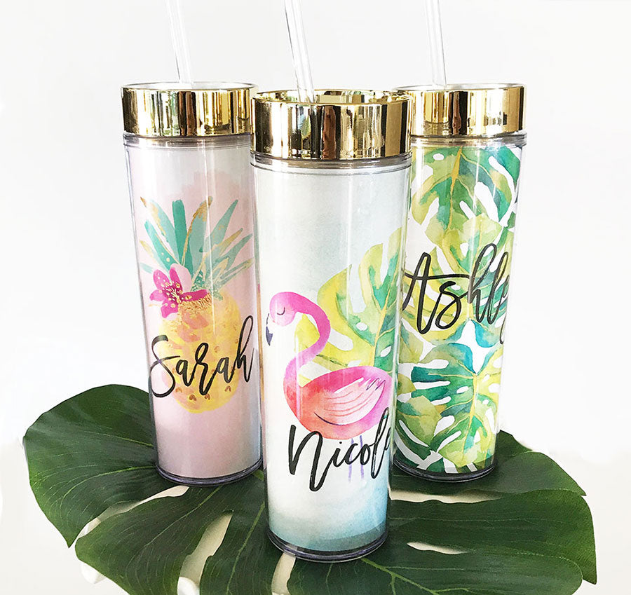 Personalized Tropical Tall Tumbler