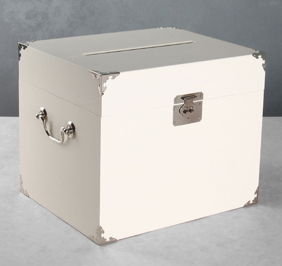 Painted Wooden Card Box w/ Card Slot