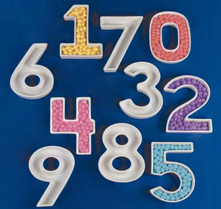 Ceramic Number Dishes - The Wedding Outlet