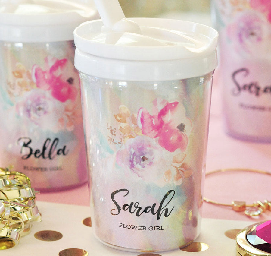 Personalized Flower Girl Sippy Cup