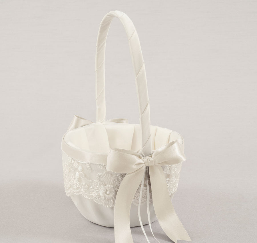 Chantilly Lace Flower Girl Basket