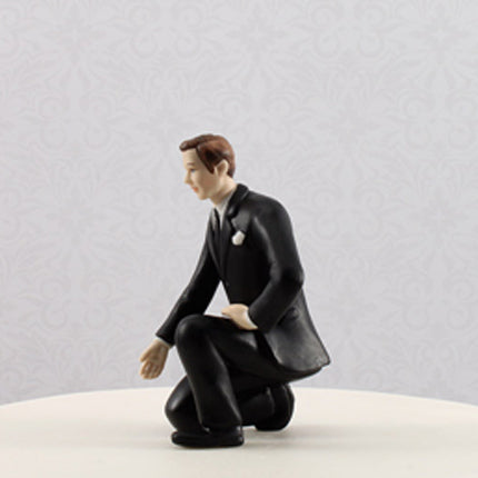On Bended Knee Groom Figurine
