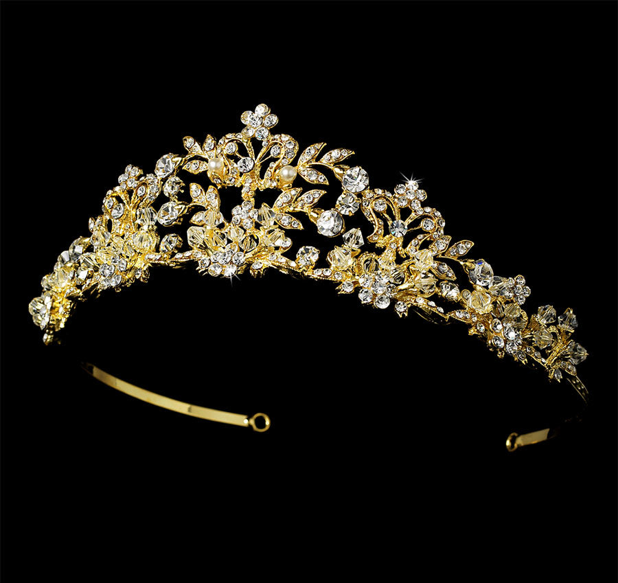 Stunning Swarovski &amp; Freshwater Pearl Tiara