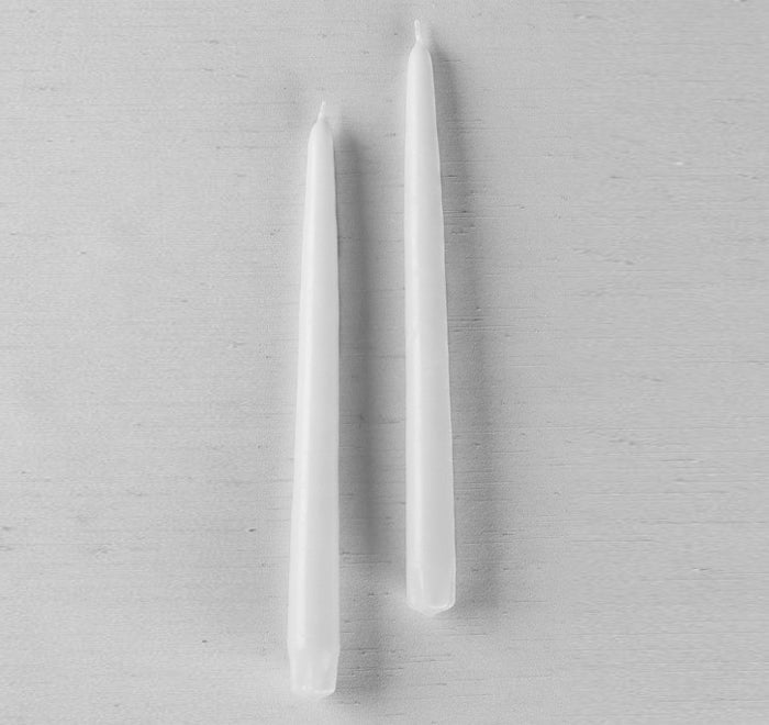 Plain Taper Candles - (Set of 2)