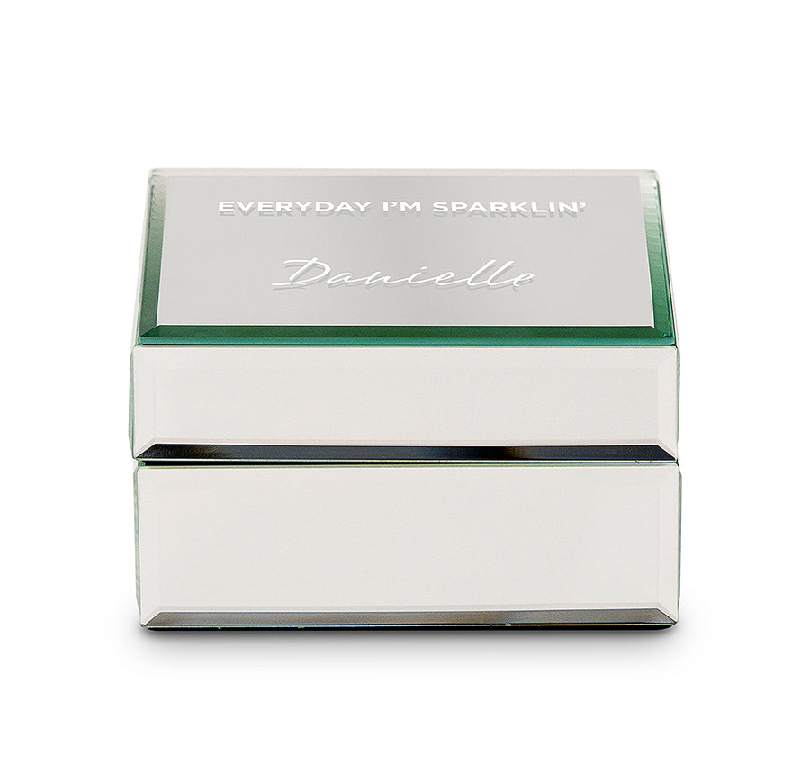 Everyday I&#39;m Sparklin Custom Mirror Jewelry Box