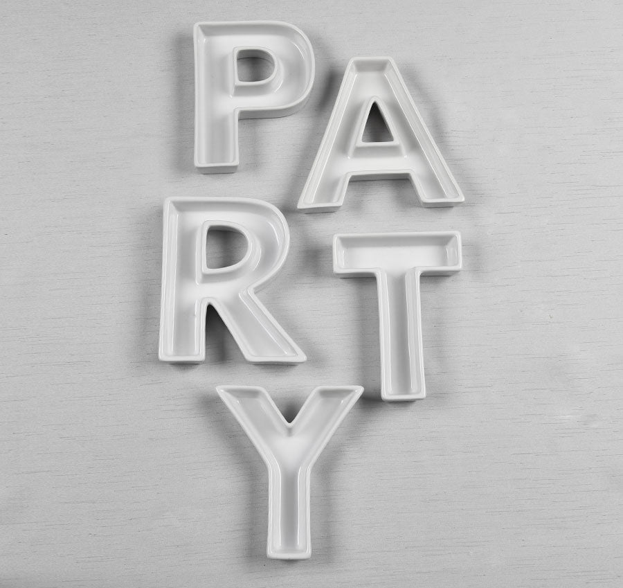PARTY Ceramic Letter Dishes