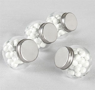 Mini Glass Favor Candy Jar (Set of 9)