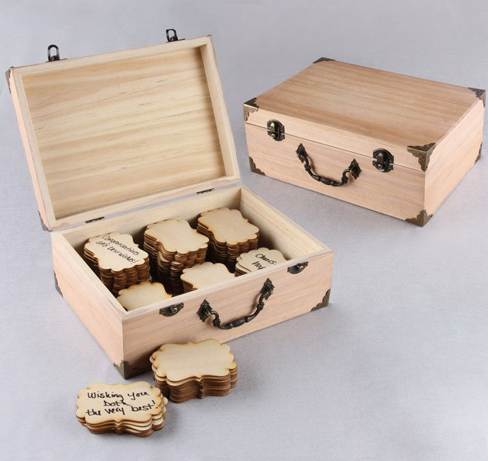 Wooden Wedding Wish Box