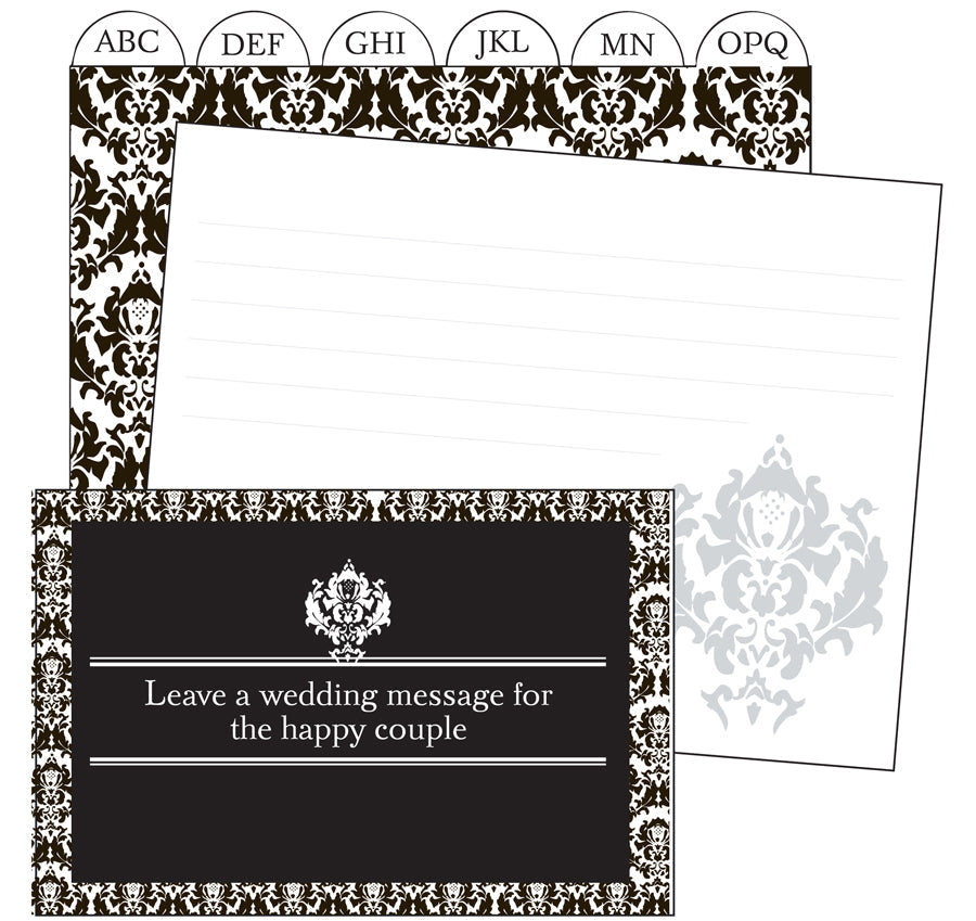 Damask Wedding Wish Cards