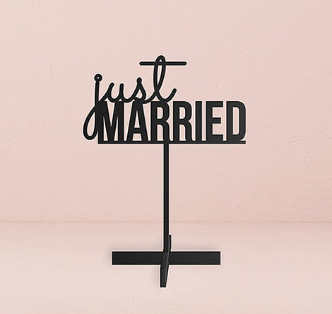 Just Married Acrylic Sign - Black