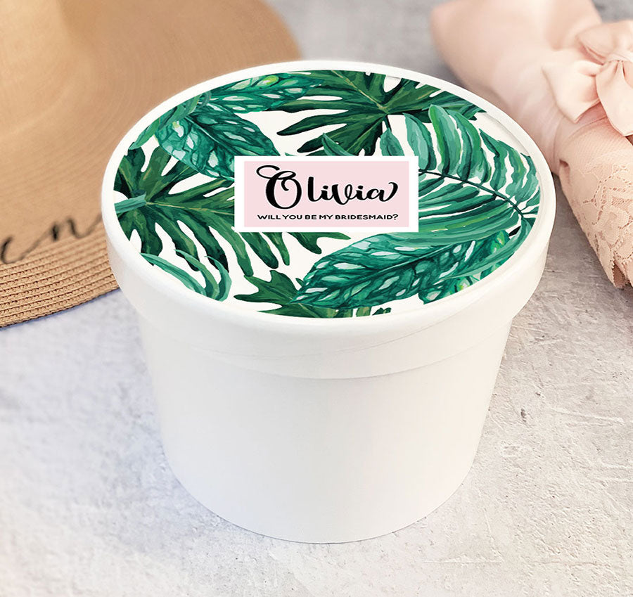 Tropical Personalized Bridesmaid Gift Box