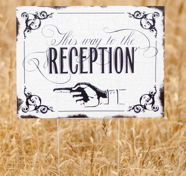 Vintage Wedding Reception Sign
