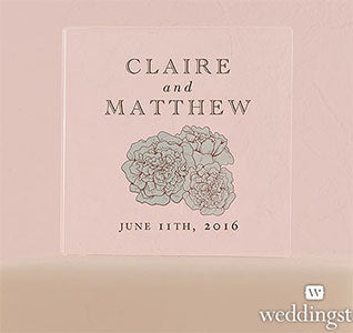 Vintage Floral Custom Wedding Cake Topper