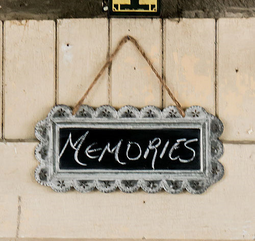 Large Scalloped Frame Tin Signs with Chalkboard