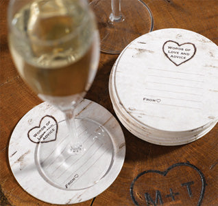 Woodgrain Design Wedding Advice Coasters